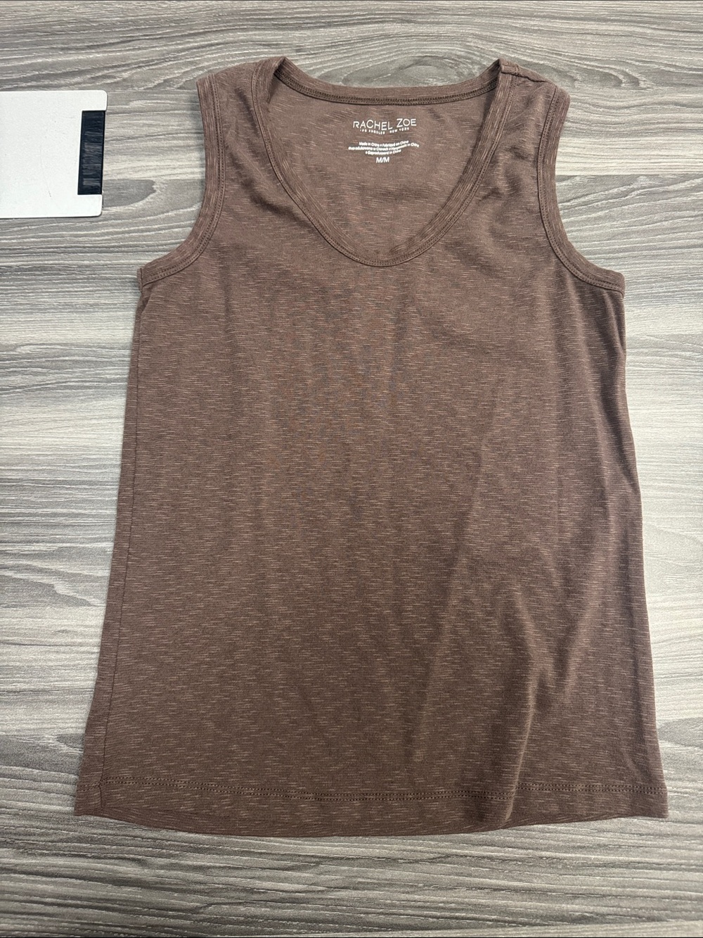 Rachel Zoe Chocolate Brown Scoop Neck Tank Top